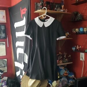 Orchid Bloom Wednesday Addams style Dress